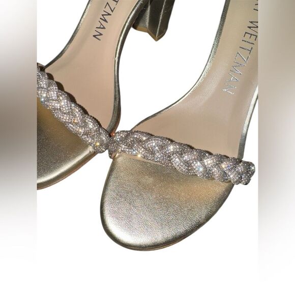 Stuart Weitzman Nearlynude Highshine Sandal in Plantino Size 8 - Picture 7 of 11